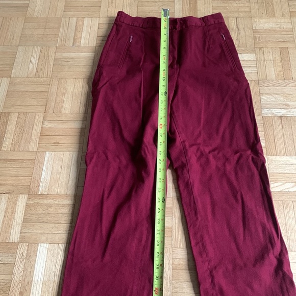 Wine Red Straight Leg Pants - Picture 12 of 13
